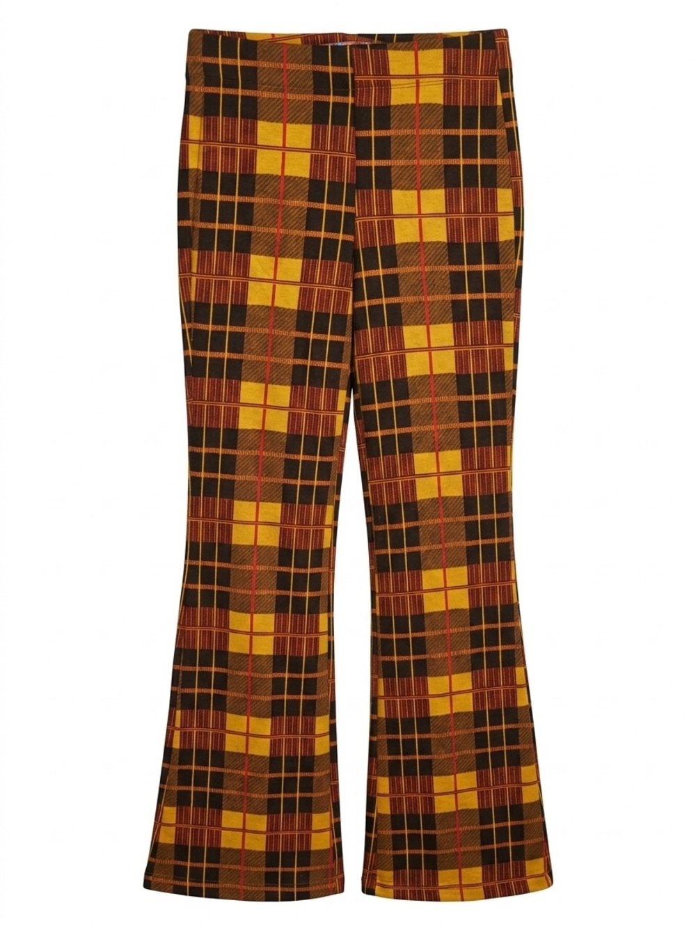 Urban Outfitters "Bryn" Plaid Pull-On Flare Pants